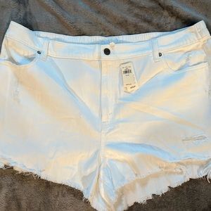 White Jean Shorts